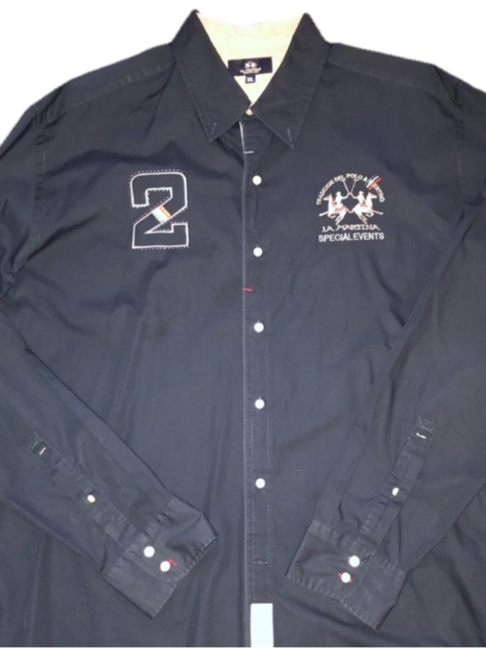 La Marina Buenos Aires Maserati #2 Long Sleeve Button Down Shirt Size 3XL